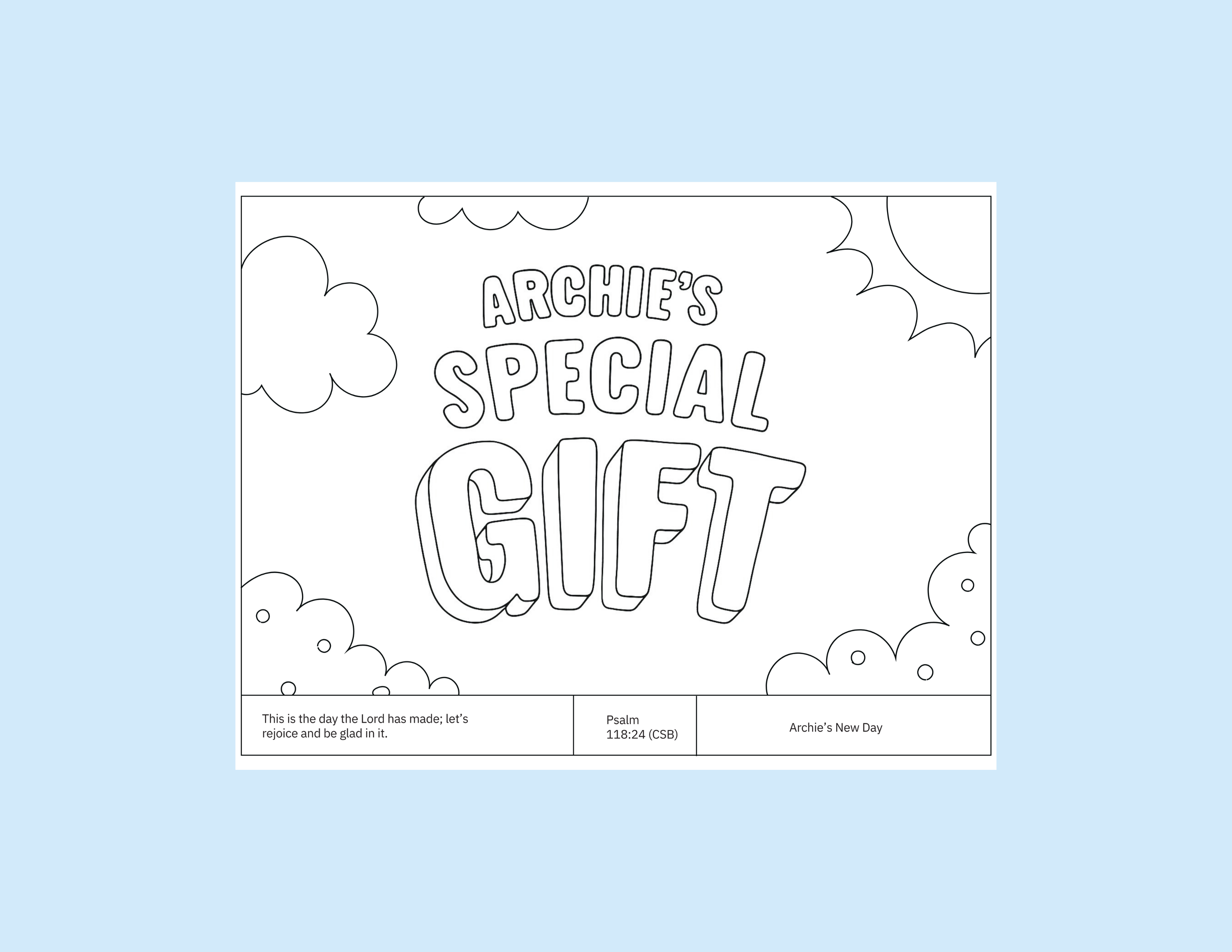 Archie Colouring Archie’s Coloring Pack | Printable Biblical Coloring Pages for Kids ...